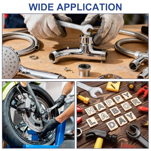 HARFINGTON Combination Wrench 15mm Metric 12-Point Box and Open End - size: 15mm