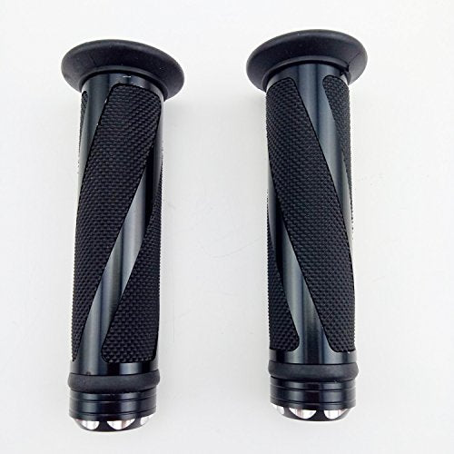 Universal Motorcycle Rubber Gel Handlebar Hand Grips for 7/8" Bar End Handle Bars Sports Bikes - color: Black