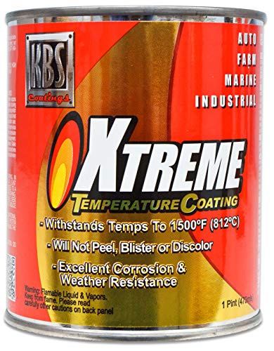 KBS Coatings 65328 Pure White Xtreme Temperature Coating - 1 Pint, Pure White, 16 Fl Oz (Pack of 1) - color: Pure White, size: 16 Fl Oz (Pack of 1)