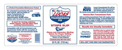 Lucas Oil Transmission Fix,Bottle,Red,12 oz. 10009 - 1 Each
