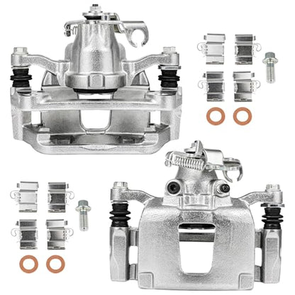 SCITOO Rear Left & Right Disc Brake Calipers With Bracket 18B5399 18B5398 - size: Rear[18B5399 & 18B5398]