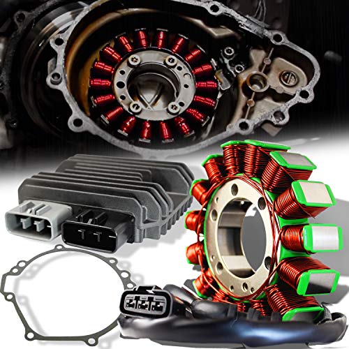 ExtremePowersports OE Magneto Coil Stator+Voltage Rectifier+Gasket Assy. Compatible with Ninja 08-10 ZX-10R/ZX10R/ZX-10RR/ZX10RR/ZX1000