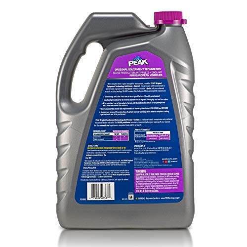 PEAK OET Extended Life Violet 50/50 Prediluted Antifreeze/Coolant for European Vehicles, 1 Gal. - size: 50/50