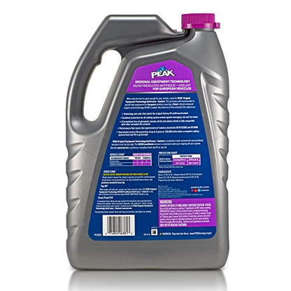 PEAK OET Extended Life Violet 50/50 Prediluted Antifreeze/Coolant for European Vehicles, 1 Gal. - size: 50/50