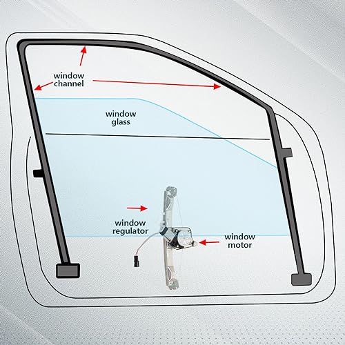 FINDAUTO Power Window Regulator for 2005-2008 for Chevrolet for Malibu