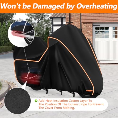 Motorcycle Cover for Harley Davidson Ultra Limited withTrunk Models - size: for Ultra Limited