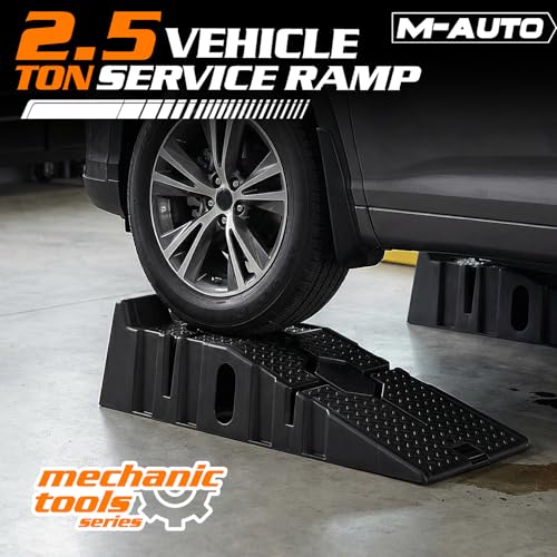 MoNiBloom Car Ramps Set of 2, Heavy-Duty 2.5 Ton (5000 lb)