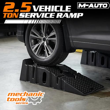 MoNiBloom Car Ramps Set of 2, Heavy-Duty 2.5 Ton (5000 lb)