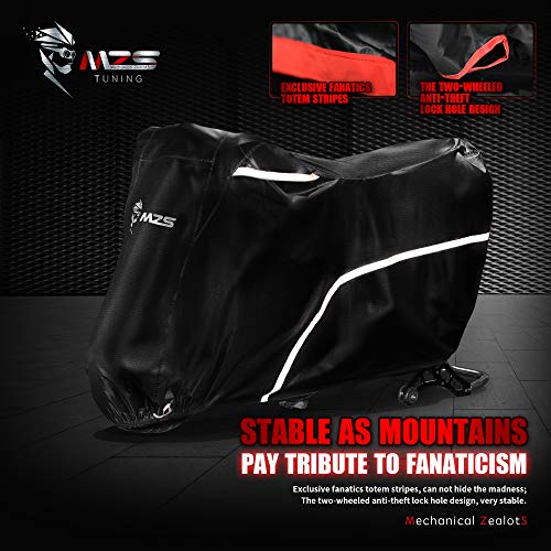 MZS Motorcycle Cover Waterproof Outdoor fits up to 96" Sport Bikes Cruiser - size: X-Large 96 inches