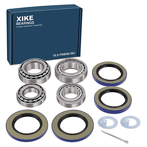 XiKe 2 Set Fits 5,200-6,000 lb Axles Trailer Wheel Hub Kit - size: 25580/20 ＆ 15123/245 + Seal ID 2.125'' ＆ 2.250'', style: Pack 2 Set