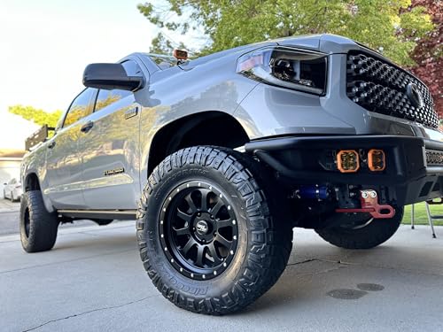 RockTrix RT111 18x9 Off-Road Wheels compatible with Toyota Tundra 2007-2021, Matte Black 5x150 Rims +12mm Offset for 33-35 Inch Tire Clearance, Fits Sequoia, Land Cruiser, And Fits Lexus LX570 - color: Matte Black, size: 18x9 +12mm offset