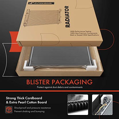 A-Premium Engine Coolant Radiator Assembly with Transmission Oil Cooler