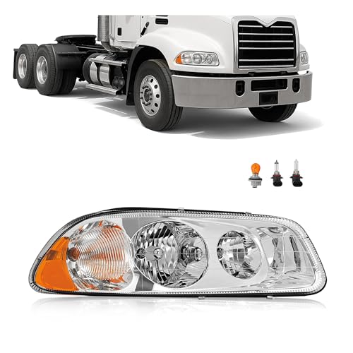 HECASA Halogen Headlight w/Bulbs Compatible with CX CXN CXU GU4 GU5 GU7 GU8 - color: Clear Lens+Chrome Housing, size: Right