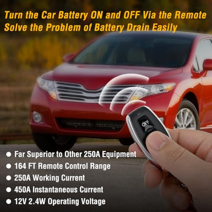 Nilight Remote Battery Disconnect Switch 12V 250A - color: 250A Standard