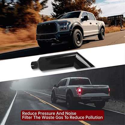 4 Inch Inlet 8 Inch Outlet Gloss Black Stainless Steel Miter Angle Cut Diesel Smoker Exhaust Stack Tip Diesel Exhaust Tip(Stack Smokers 4" ID Inlet 36" Long) - size: 4‘’Inlet 8‘’Outlet-Black