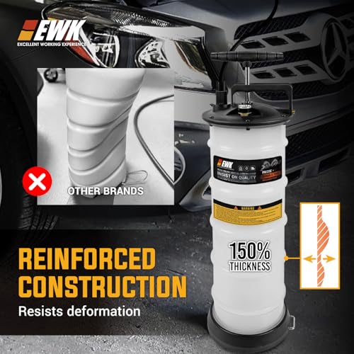 EWK 8L Heavy Duty Manual Oil Extractor Change Pump - size: 8L (With Reinforced Tank)