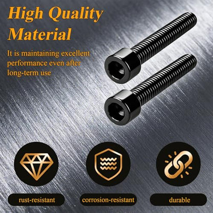 1001-63-B/1001-63GB Center Cap Screws w/Adapter, for Fuel Offroad Wheels - color: Black, Long