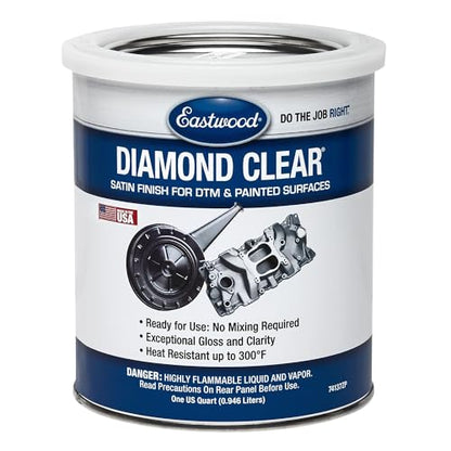 Eastwood Diamond Clear Satin DTM Direct to Metal and Painted Surfaces Paint Quart - style: Satin Clear Quart