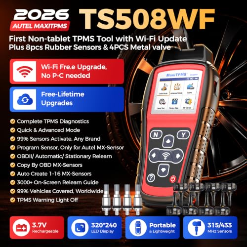 Autel MaxiTPMS TS508WF KIT, TPMS Programming Relearn Tool, Lifetime Update