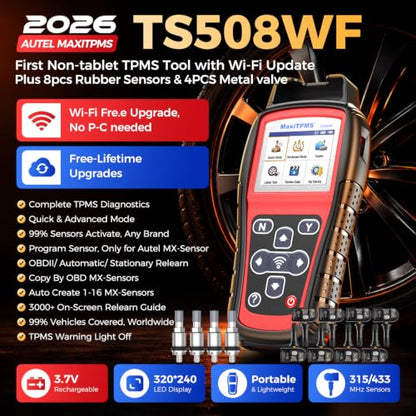 Autel MaxiTPMS TS508WF KIT, TPMS Programming Relearn Tool, Lifetime Update