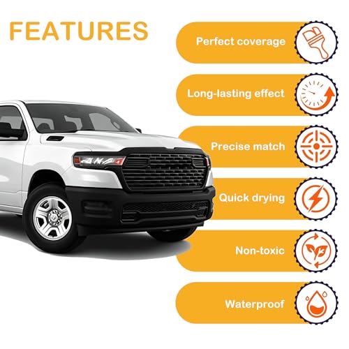PW7 / GW7 Bright White Touch Up Paint for Dodge Ram - color: Fit For Dodge Ram Bright White PW7/GW7