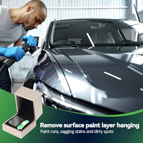 TEHAUX Tungsten Denibbing Tool, Rectangular Paint Run Removal Tool, Carbide Scraper Denibbing Blade for Car Clear Coat, Dust Nibs, Sagging & Spot Repair
