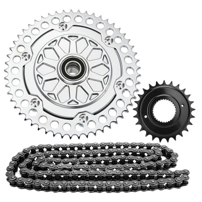 2009-up Touring Belt Drive to Chain Drive Conversion Kit for Harley, Silver - color: Silver
