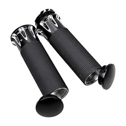 Left Clutch Lever & Right Hydraulic Brake Master Cylinder + Pair 1" Handlebar ON/Off Control Switches + 2PCS Rubber Hand Grips for 1996-2012 Harley Softail Dyna Sportster V-Rod