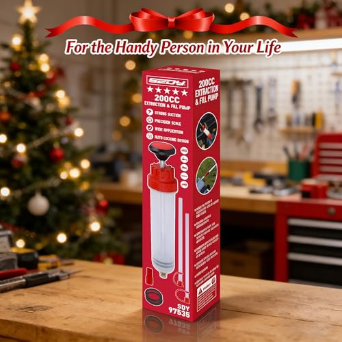 SEDY Fluid Extractor - 200cc Multi-Purpose Syringe, Oil Suction Pump, Manual Extraction and Filling Pump, Automotive Oil Syringe - style: 200CC