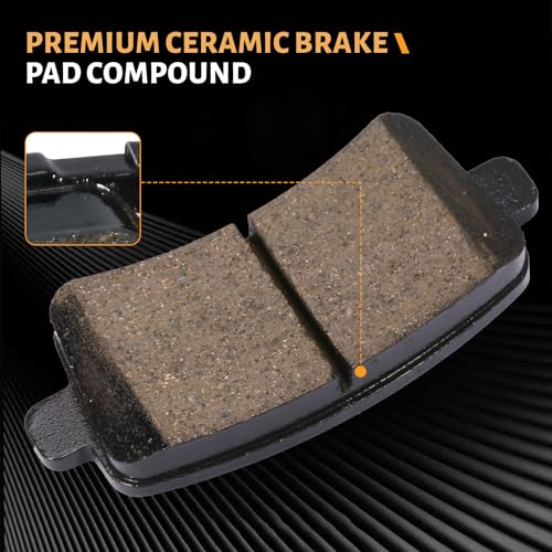 D1430 Rear Ceramic Brake Pads Kit Fit For Buick LaCrosse 2010-2016, For Regal 2011-2017, For Cadillac XTS 2013-2019, For Chevrolet Impala 2014-2020, For Malibu 2013-2015 - size: HZ1430