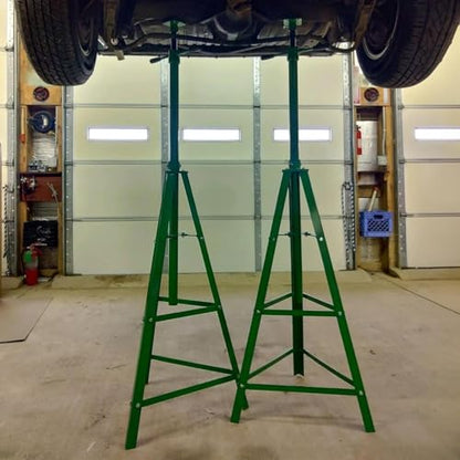 KUAFU 55.62"-79.48" Automotive Under Hoist Jack Stand 2 Ton High Lift - size: Green