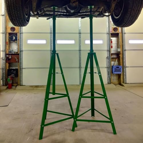 KUAFU 55.62"-79.48" Automotive Under Hoist Jack Stand 2 Ton High Lift - size: Green