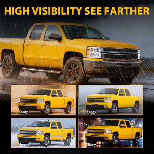 CNNELL Headlights Assembly Compatible with Chevy Silverado 1500 2007 2008 2009 2010 2011 2012 2013/2500 3500 2500HD 3500HD 2007 2008 2009-2014 Left+Right (Clear lens Chrome Housing Amber Reflector) - size: 2007-2013[Fit Chevy Silverado] Chrome