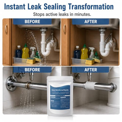 Epoxy Putty Fast Repair Clay, 2-Part Repair Filler Putty,Steel Reinforced Epoxy Putty for Metal Wood Ceramic Stone Tile and Plastic, Filling Cracks Holes and Surface Repairs