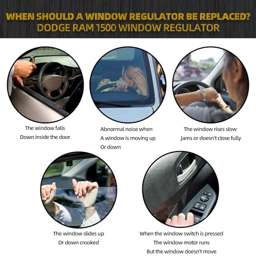 Dasbecan Rear Left Window Regulator with Motor Compatible with Ram 1500