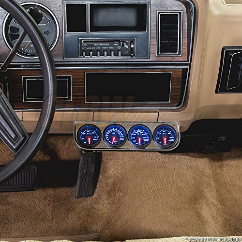 GlowShift Universal Chrome Quad Gauge Mounting Bracket Pod Holder
