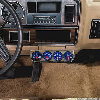GlowShift Universal Chrome Quad Gauge Mounting Bracket Pod Holder