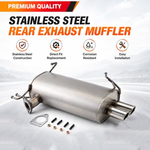 21824 Center Exhaust Muffler for 2007-2013 Mitsubishi Outlander 3.0L E35H - size: Mitsubishi Outlander 2007-2013