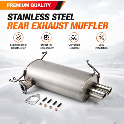 21824 Center Exhaust Muffler for 2007-2013 Mitsubishi Outlander 3.0L E35H - size: Mitsubishi Outlander 2007-2013
