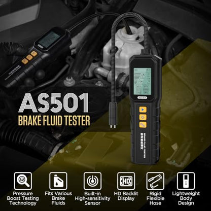 AS501 Digital Brake Fluid Moisture Tester with 10-Inch Probe