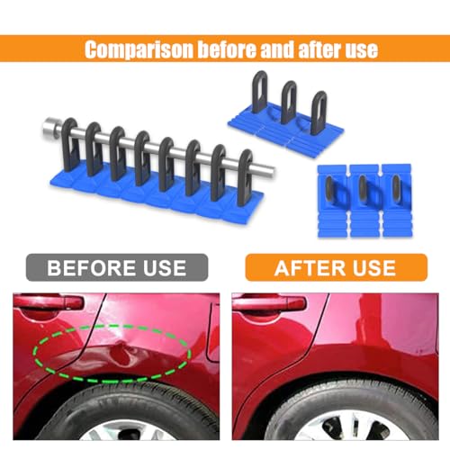 4Pcs/Set Car Dent Repair Tools, Paintless Dent Repair Removal Tool, Heavy Duty Dent Puller Kit, Powerful Car Body Repair Tool, Glue Tabs Dent Remover Tool for Car Dent Repair (Blue) - color: Blue