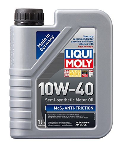 Liqui Moly (2042-12PK) MoS2 Anti-Friction 10W-40 Motor Oil - 1 Liter, (Pack of 12) - size: 1 Liter, Pack of 12