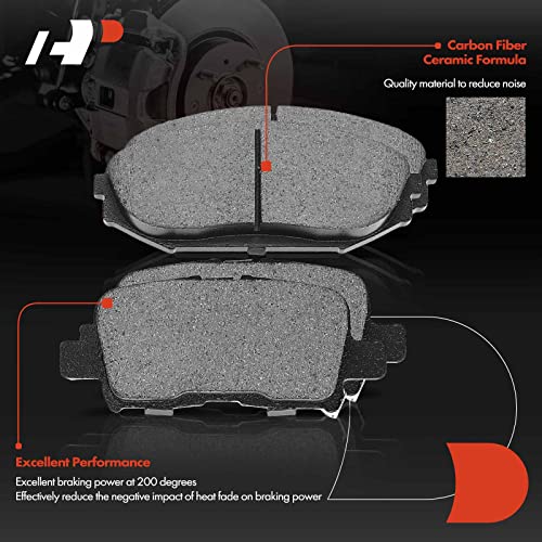 A-Premium Front and Rear Drilled Slotted Brake Rotors and Ceramic Pads Kit - style: 2002-2004 (Drilled & Slotted)