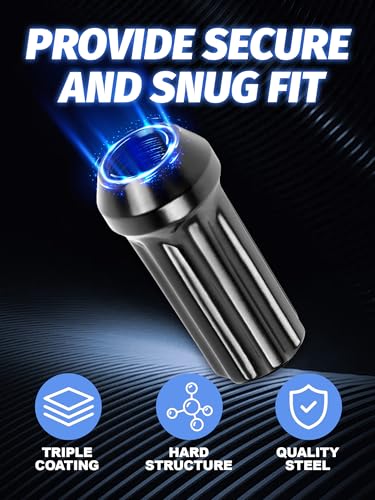 M14x1.5 Spline Lug Nuts 24 Pcs Closed end with 1 Socket Key - size: 14x1.5, style: 24PCS， 2.01
