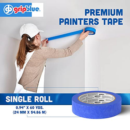 Professional-Grade Blue Painters Tape 1 Inch Wide, 1 Roll - size: 1 in/.94 (Single Roll)