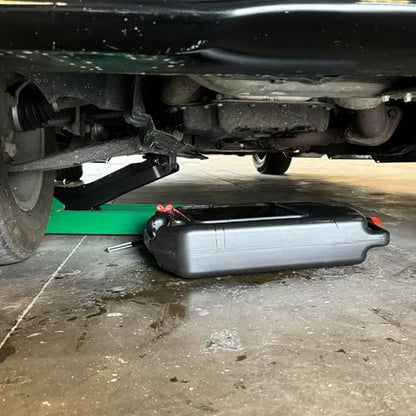 HKTE 2.6 Gallon Low Profile Oil Drain Pan, HDPE Container for Vehicles