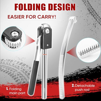 Dirt Bike Tire Changing Tool Kit Complete Package for Motocross, Enduro, Dirt Bikes 16"-21" Wheels, Includes 15/17/20/25mm Axles, Black