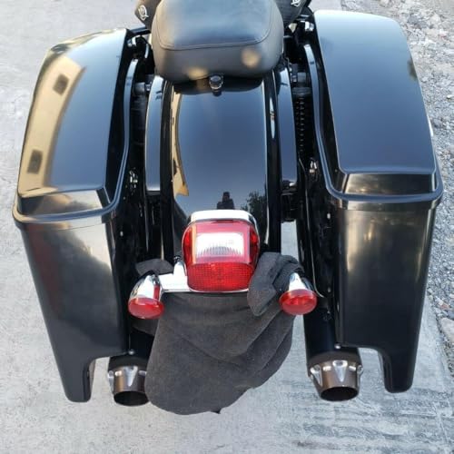 ECOTRIC 5'' Extended Stretched Saddlebags Compatible with 14-24 Harley - color: Black, size: Style1