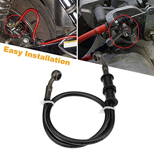 Motorcycle Brake Hydraulic Line, 60cm/23.6inch Braided Clutch Oil Pipe - size: 60cm