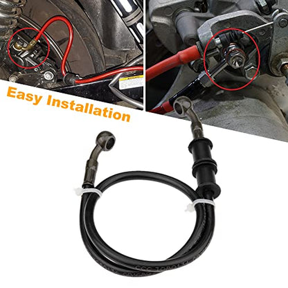 Motorcycle Brake Hydraulic Line, 60cm/23.6inch Braided Clutch Oil Pipe - size: 60cm
